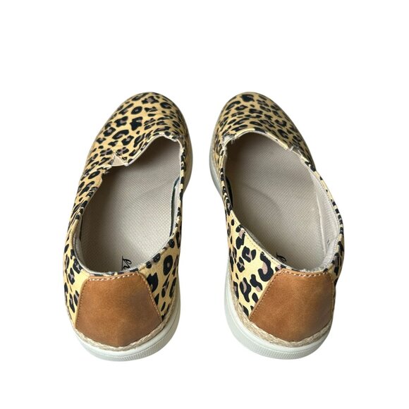 Trotters Accent Shoes Sneakers Leopard Leather Women's Size 9.5 Slip On - Picture 10 of 11